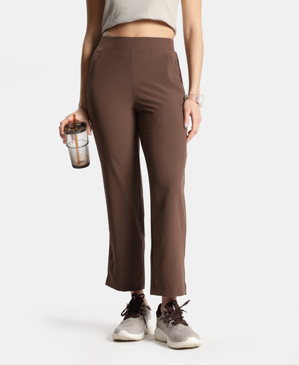 Environment Friendly Recycled Microfiber All Day Pants with StayFresh Treatment - Chocolate Martini