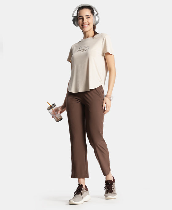 Environment Friendly Recycled Microfiber All Day Pants with StayFresh Treatment - Chocolate Martini