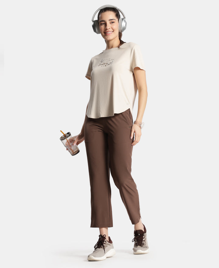 Environment Friendly Recycled Microfiber All Day Pants with StayFresh Treatment - Chocolate Martini