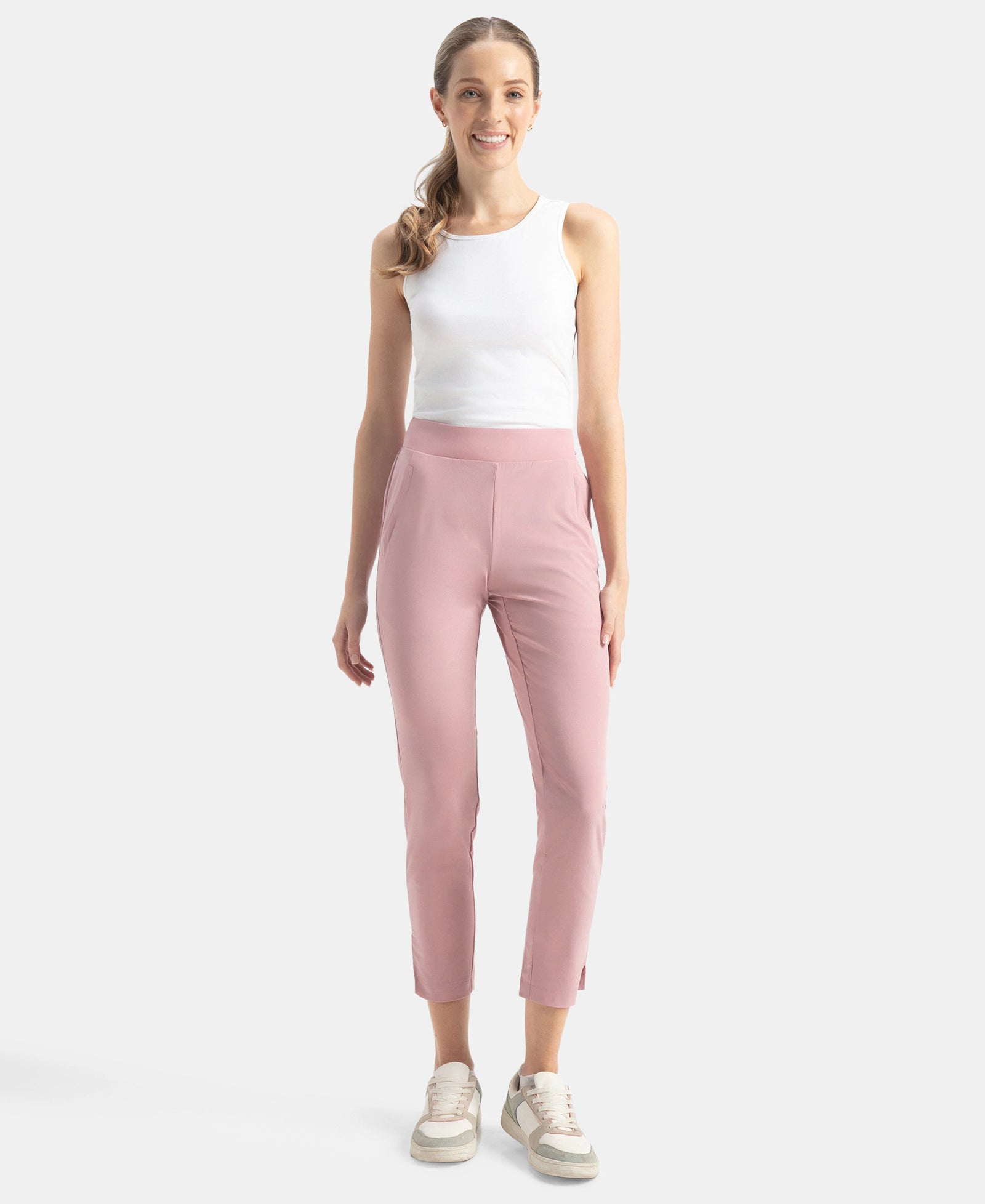 Environment Friendly Recycled Microfiber All Day Pants with StayFresh Treatment - Lilas