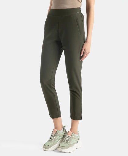 Environment Friendly Recycled Microfiber All Day Pants with StayFresh Treatment - Olive