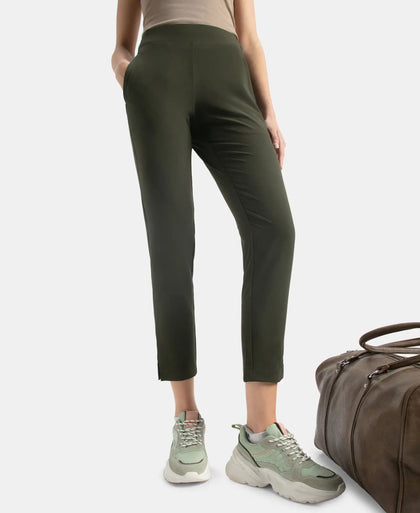 Environment Friendly Recycled Microfiber All Day Pants with StayFresh Treatment - Olive