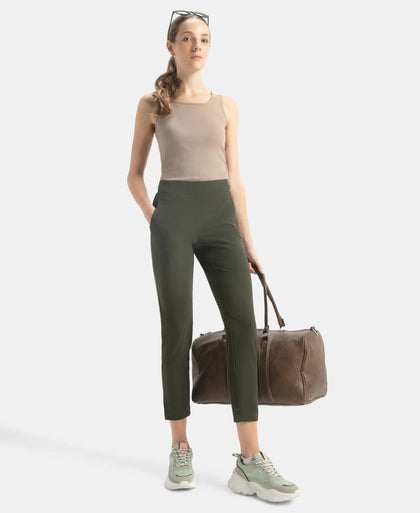 Environment Friendly Recycled Microfiber All Day Pants with StayFresh Treatment - Olive