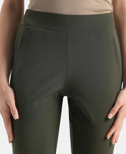 Environment Friendly Recycled Microfiber All Day Pants with StayFresh Treatment - Olive