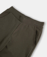 Rayon Nylon Elastane All Day Straight Pants With Durable Waistband - Deep Depths