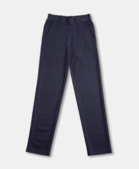 Rayon Nylon Elastane All Day Straight Pants with Durable Waistband - Navy Blazer