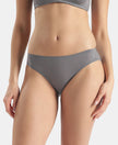 Medium Coverage Tencel Lyocell Elastane Stretch Mid Waist Bikini With Concealed Waistband and StayFresh Treatment - Quiet Shade