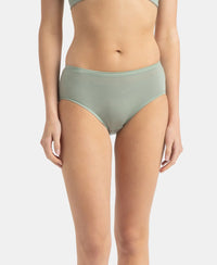 High Coverage Tencel Lyocell Elastane Stretch High Waist Hipster With Concealed Waistband and StayFresh Treatment - Iceberg Green