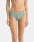 High Coverage Tencel Lyocell Elastane Stretch High Waist Hipster With Concealed Waistband and StayFresh Treatment - Iceberg Green