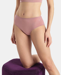 High Coverage Tencel Lyocell Elastane Stretch High Waist Hipster With Concealed Waistband and StayFresh Treatment - Nostalgia Rose