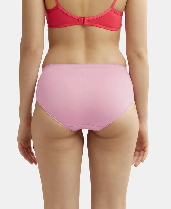 High Coverage Tencel Lyocell Elastane Stretch High Waist Hipster With Concealed Waistband and StayFresh Treatment - Orchid Smoke