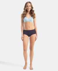 Full Coverage Tencel Lyocell Elastane Stretch Mid Waist Full Brief With Concealed Waistband and StayFresh Treatment - Classic Navy