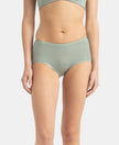 Full Coverage Tencel Lyocell Elastane Stretch Mid Waist Full Brief With Concealed Waistband and StayFresh Treatment - Iceberg Green