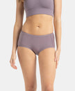 Full Coverage Tencel Lyocell Elastane Stretch Mid Waist Full Brief With Concealed Waistband and StayFresh Treatment - Minimal Grey