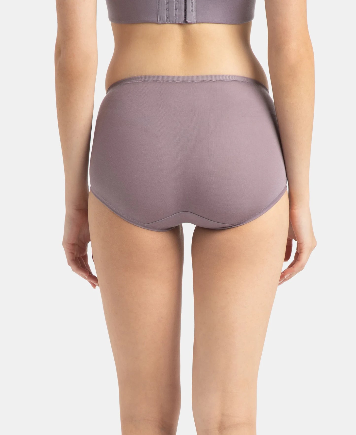 Full Coverage Tencel Lyocell Elastane Stretch Mid Waist Full Brief With Concealed Waistband and StayFresh Treatment - Minimal Grey
