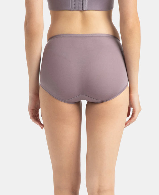 Full Coverage Tencel Lyocell Elastane Stretch Mid Waist Full Brief With Concealed Waistband and StayFresh Treatment - Minimal Grey