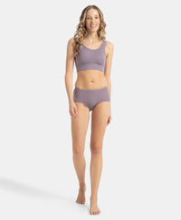 Full Coverage Tencel Lyocell Elastane Stretch Mid Waist Full Brief With Concealed Waistband and StayFresh Treatment - Minimal Grey
