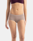 Full Coverage Tencel Lyocell Elastane Stretch Mid Waist Full Brief With Concealed Waistband and StayFresh Treatment - Mushroom