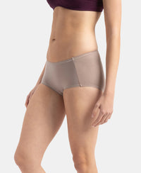 Full Coverage Tencel Lyocell Elastane Stretch Mid Waist Full Brief With Concealed Waistband and StayFresh Treatment - Mushroom