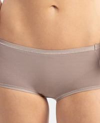 Full Coverage Tencel Lyocell Elastane Stretch Mid Waist Full Brief With Concealed Waistband and StayFresh Treatment - Mushroom