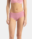 Full Coverage Tencel Lyocell Elastane Stretch Mid Waist Full Brief With Concealed Waistband and StayFresh Treatment - Orchid Smoke