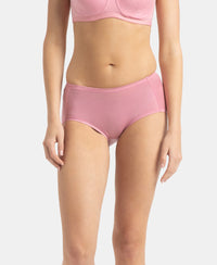 Full Coverage Tencel Lyocell Elastane Stretch Mid Waist Full Brief With Concealed Waistband and StayFresh Treatment - Orchid Smoke