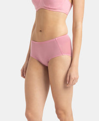 Full Coverage Tencel Lyocell Elastane Stretch Mid Waist Full Brief With Concealed Waistband and StayFresh Treatment - Orchid Smoke