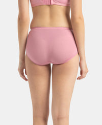 Full Coverage Tencel Lyocell Elastane Stretch Mid Waist Full Brief With Concealed Waistband and StayFresh Treatment - Orchid Smoke