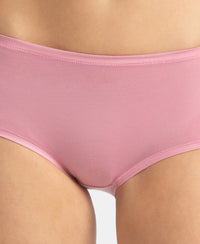 Full Coverage Tencel Lyocell Elastane Stretch Mid Waist Full Brief With Concealed Waistband and StayFresh Treatment - Orchid Smoke