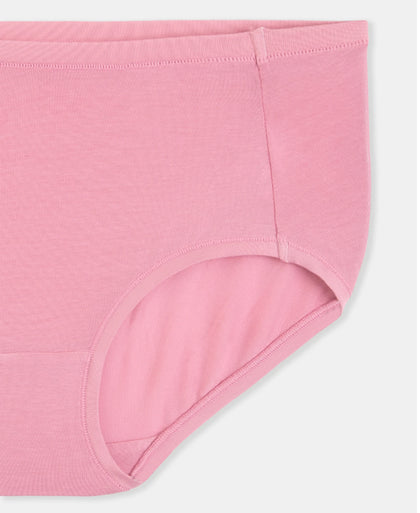 Full Coverage Tencel Lyocell Elastane Stretch Mid Waist Full Brief With Concealed Waistband and StayFresh Treatment - Orchid Smoke