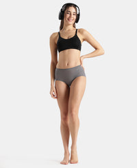 Full Coverage Tencel Lyocell Elastane Stretch Mid Waist Full Brief With Concealed Waistband and StayFresh Treatment - Quiet Shade