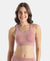Wirefree Padded Tencel Lyocell Elastane Stretch Full Coverage Lounge Bra with Stay Fresh Properties and Removable Pads - Nostalgia Rose