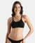Wirefree Non Padded Tencel Lyocell Elastane Stretch Full Coverage Everyday Bra with Plush Lining Cups - Black
