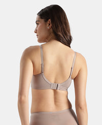 Wirefree Non Padded Tencel Lyocell Elastane Stretch Full Coverage Everyday Bra with Plush Lining Cups - Mushroom