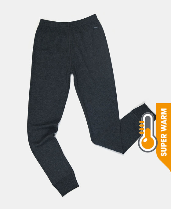 Super Warm Kid's Super Combed Cotton Rich Brushed Thermal Long John with StayWarm Treatment - Charcoal Melange