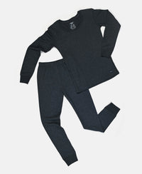 Kid's Super Combed Cotton Rich Brushed Thermal Long John with StayWarm Treatment - Charcoal Melange