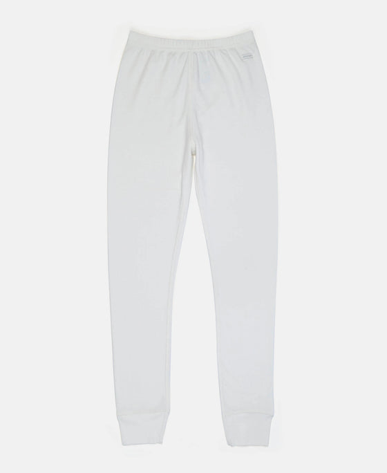 Kid's Super Combed Cotton Rich Brushed Thermal Long John with StayWarm Treatment - Off White
