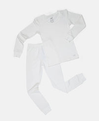 Kid's Super Combed Cotton Rich Brushed Thermal Long John with StayWarm Treatment - Off White