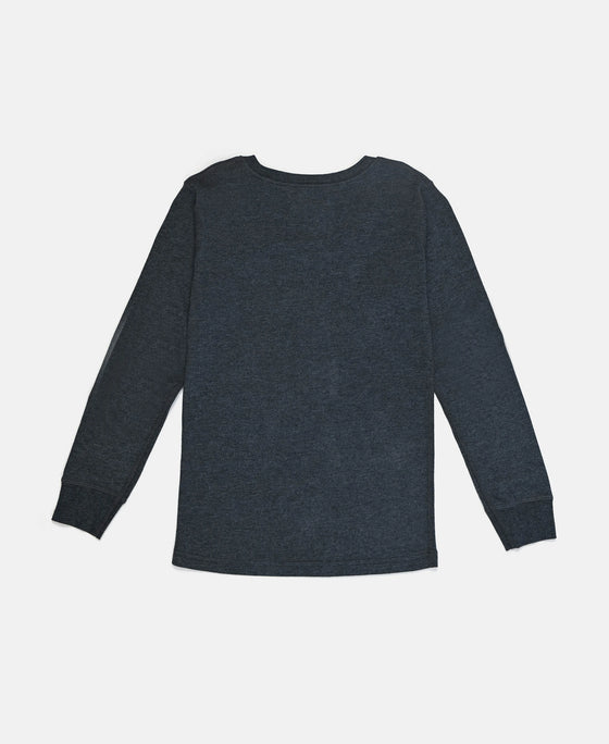 Kid's Super Combed Cotton Rich Brushed Thermal Undershirt with StayWarm Treatment - Charcoal Melange