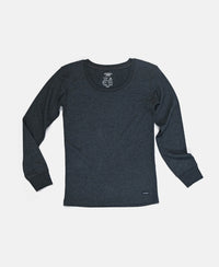Kid's Super Combed Cotton Rich Brushed Thermal Undershirt with StayWarm Treatment - Charcoal Melange