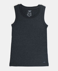 Kid's Super Combed Cotton Rich Brushed Thermal Muscle Vest with StayWarm Treatment - Charcoal Melange
