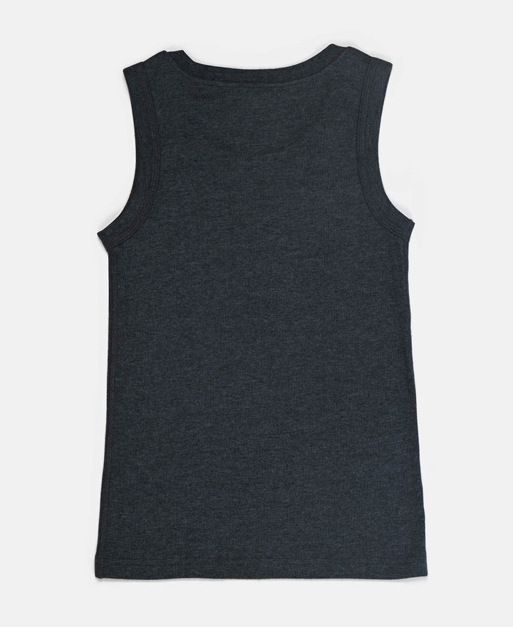 Kid's Super Combed Cotton Rich Brushed Thermal Muscle Vest with StayWarm Treatment - Charcoal Melange