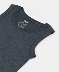 Kid's Super Combed Cotton Rich Brushed Thermal Muscle Vest with StayWarm Treatment - Charcoal Melange