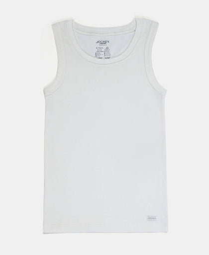 Kid's Super Combed Cotton Rich Brushed Thermal Muscle Vest with StayWarm Treatment - Off White