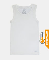 Super Warm Kid's Super Combed Cotton Rich Brushed Thermal Muscle Vest with StayWarm Treatment - Off White