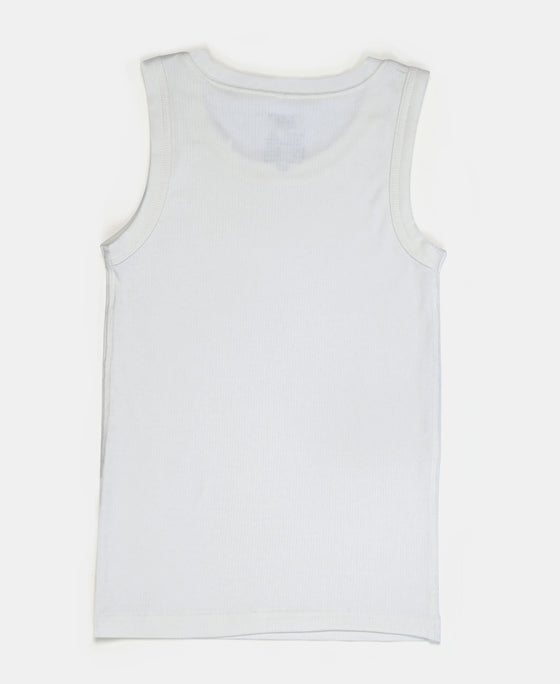 Kid's Super Combed Cotton Rich Brushed Thermal Muscle Vest with StayWarm Treatment - Off White