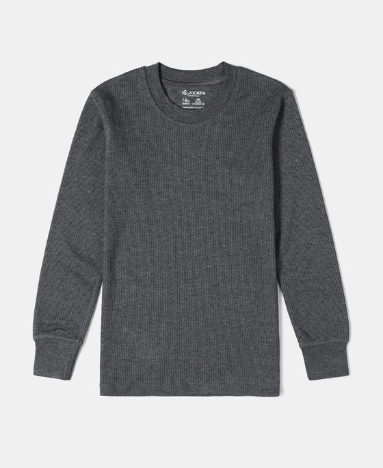 Extra Warmth Kid's Super Combed Cotton Rich Thermal Set with StayWarm Technology - Charcoal Melange