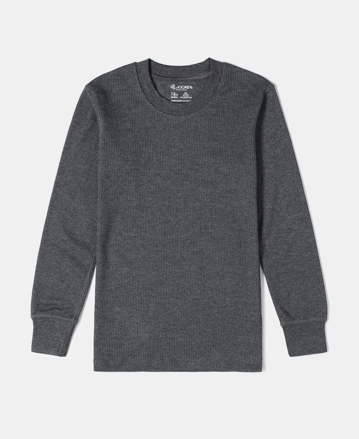 Extra Warmth Kid's Super Combed Cotton Rich Thermal Set with StayWarm Technology - Charcoal Melange