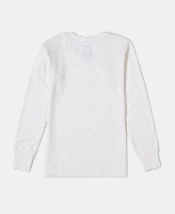 Extra Warmth Kid's Super Combed Cotton Rich Thermal Set with StayWarm Technology - Off White