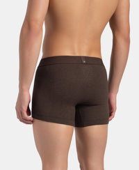 Bamboo Cotton Elastane Stretch Breathable Mesh Trunk with StayDry Treatment - Java Melange